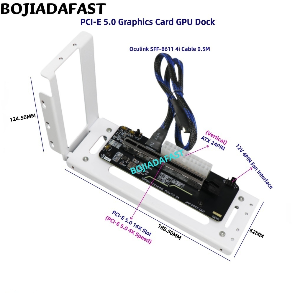 Kartu Adaptor PCI-E 5.0 16X GE - Oculink Egpu Dock Graphics Card ulasan dan harga